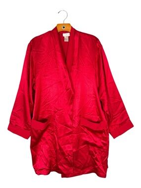 NK Elle (NK Imode) 100% Silk Robe Red Romantic M